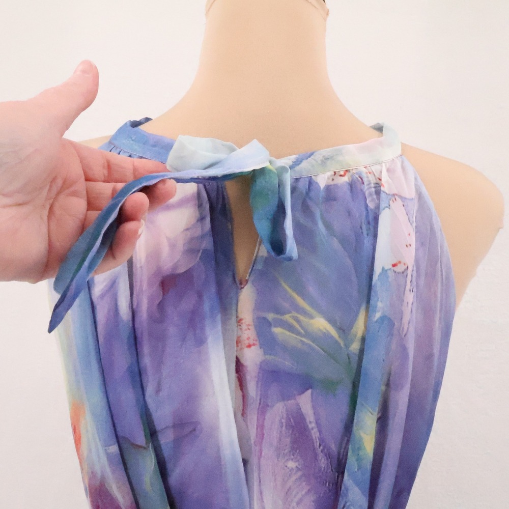 Chicwish Purple Watercolor Halter Maxi Dress - Picture 7 of 14